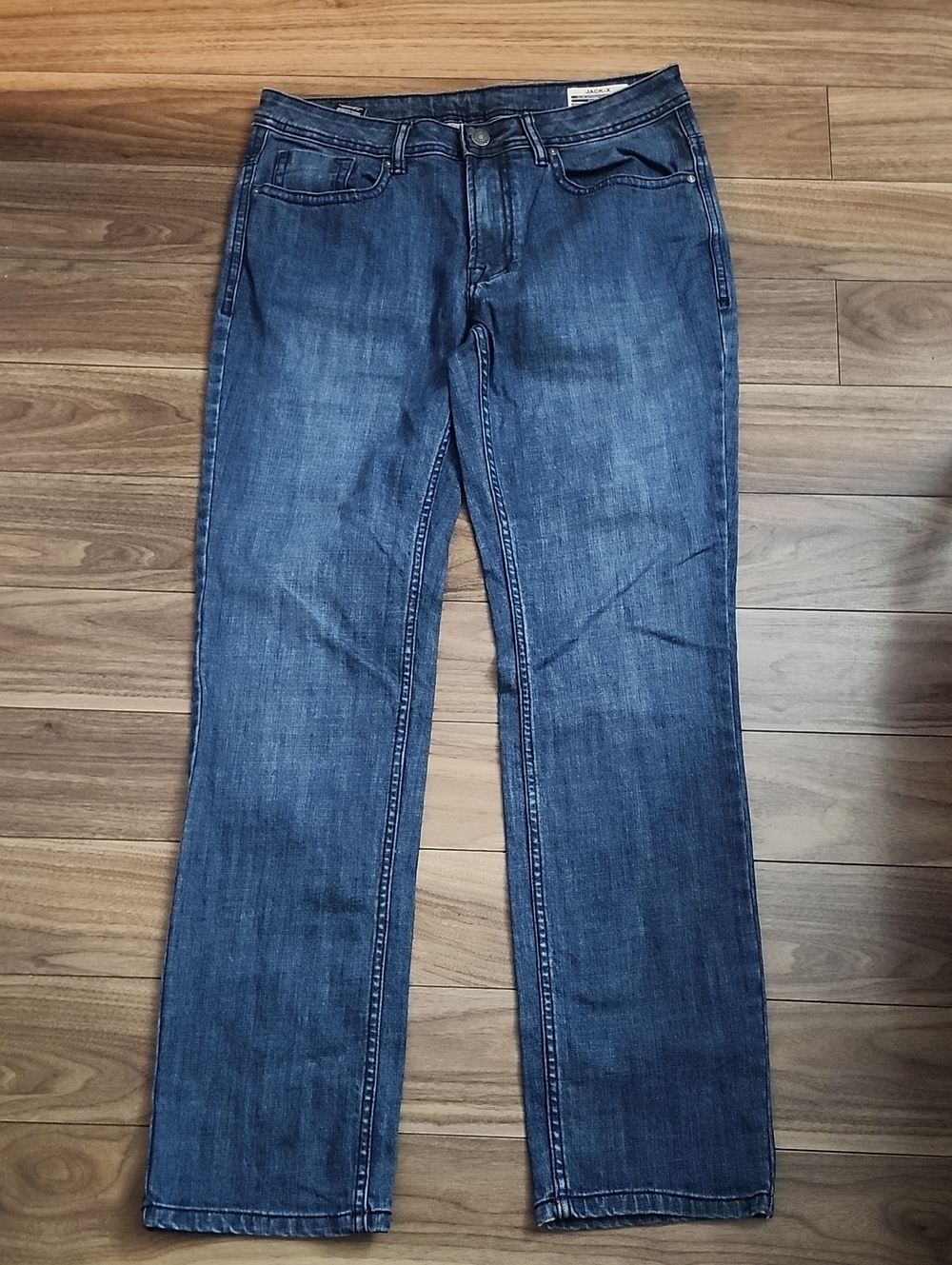 Men's Classic David Bitton Straight Leg Jeans - Dark Blue